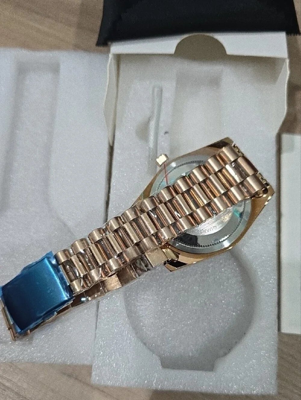 Men’s Rose Gold Stainless Steel Wristwatch - Brown Dial